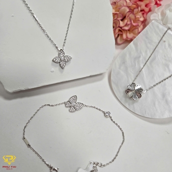 Set trang sức vàng trắng (mã set 8122)